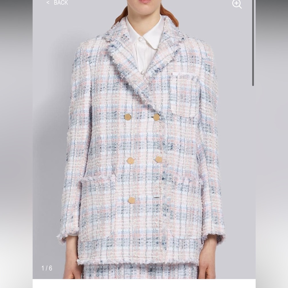 Thom Browne DB Sack Jacket - pastel pink/blue